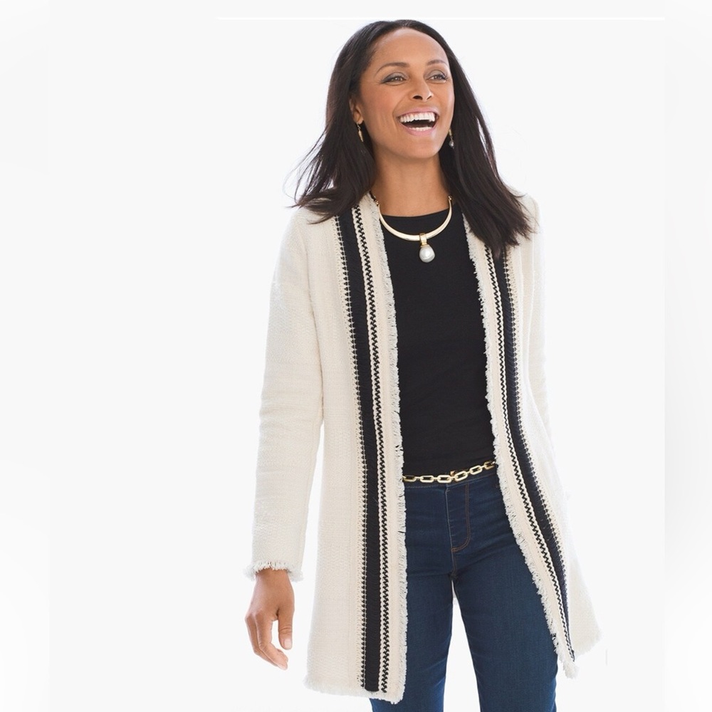 CHICO’S ‘Textured Trim Jacket’